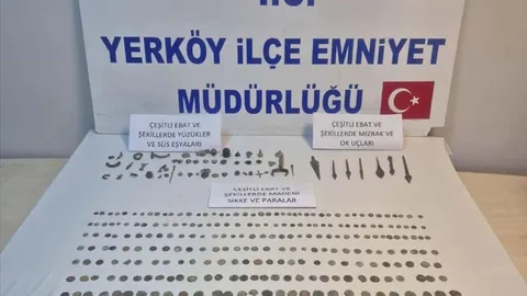 Hazine Avcılarına Operasyon! Yozgat Yerköy'de 328 sikke ve 56 obje ele geçirildi — haber görseli