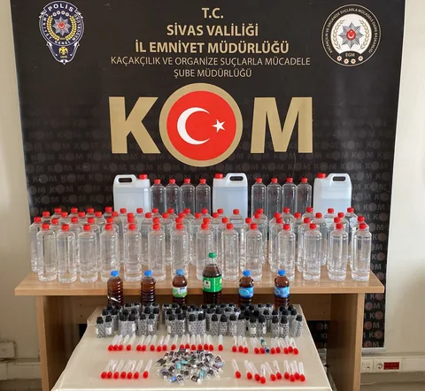 Sivas’ta Sahte İçki Operasyonu: 88,5 Litre Kaçak Etil Alkol Ele Geçirildi — haber görseli