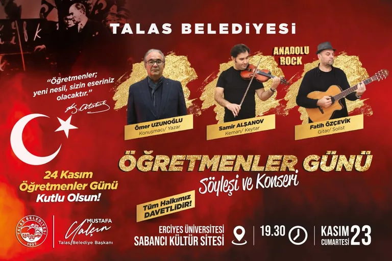 TALAS'TA ÖĞRETMENLER GÜNÜ İÇİN ÖZEL PROGRAM — haber görseli