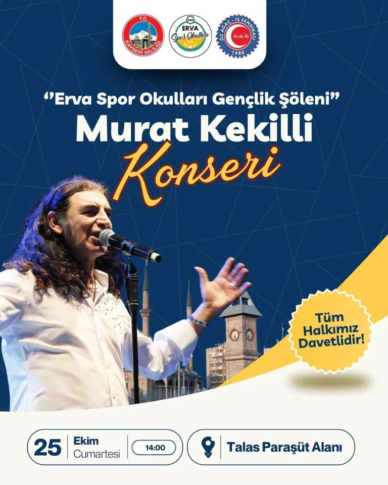 Kayseri’de Murat Kekilli Rüzgarı Esecek! Erva Spor Okulları Gençlik Şöleni — haber görseli