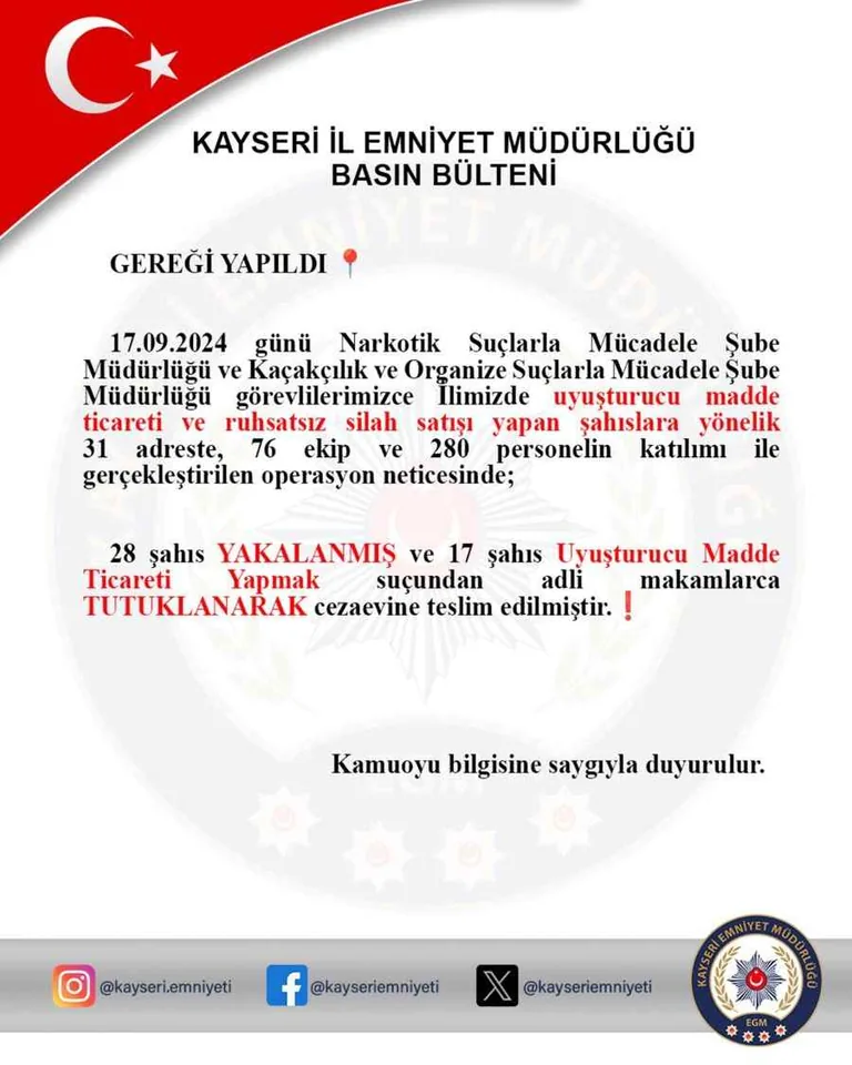 76 Ekip, 280 Personel ile Dev Operasyon: 17 Şahıs Tutuklandı — haber görseli