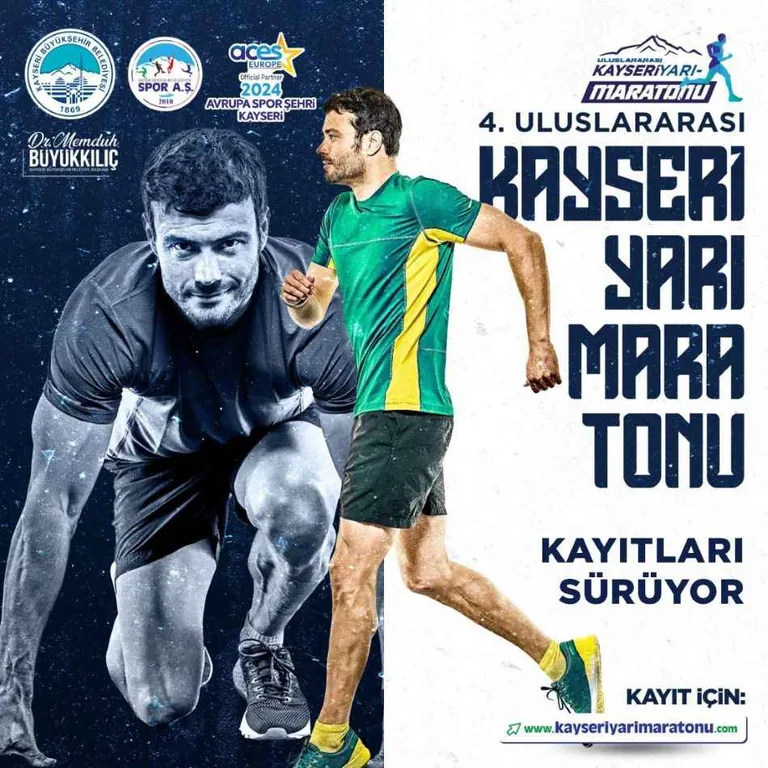 4. Uluslararası Kayseri Yarı Maratonu Kayıtları Sürüyor — haber görseli