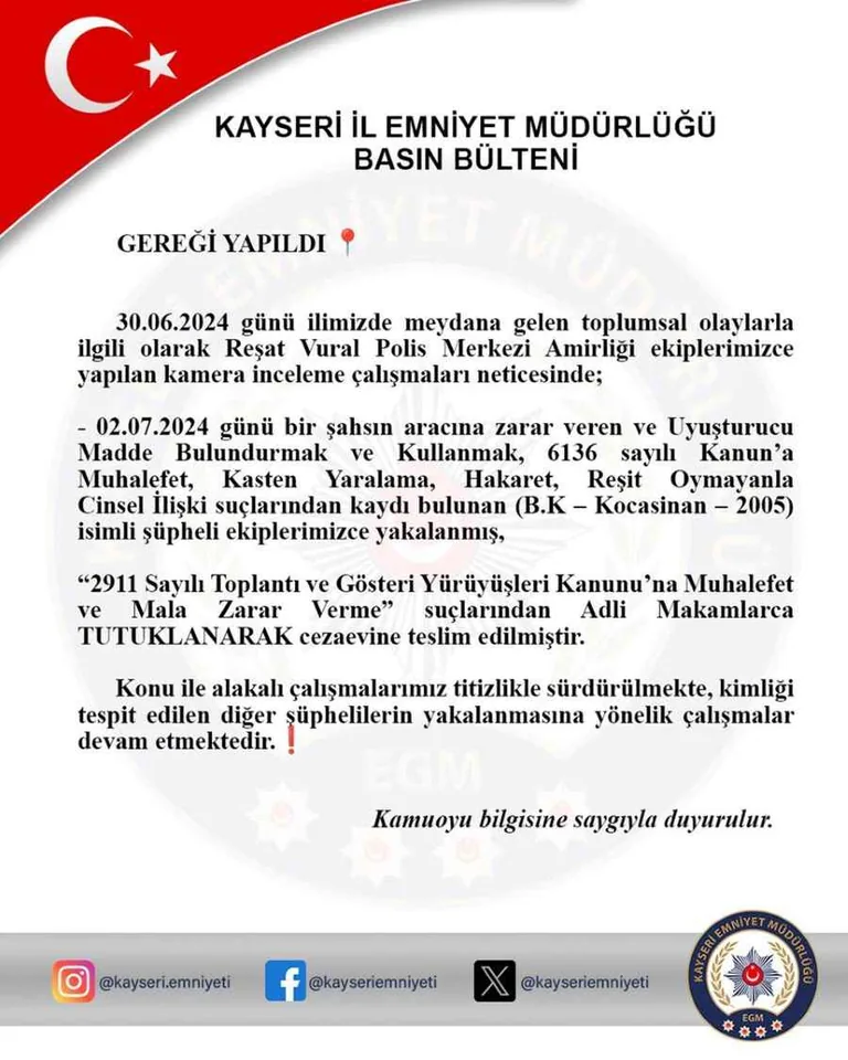 Geniş Suç Geçmişine Sahip Şahıs Yine Suçüstü Yakalandı! Mala Zarar Verme Suçundan Tutuklandı — haber görseli