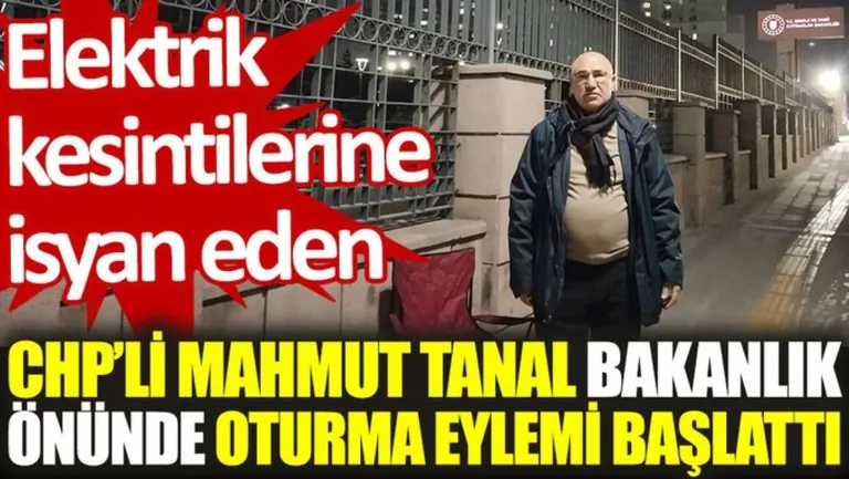 Elektrik Kesintilerine İsyan Eden Vekil Tanal, Bakanlık Önünde Oturma Eylemi Başlattı — haber görseli