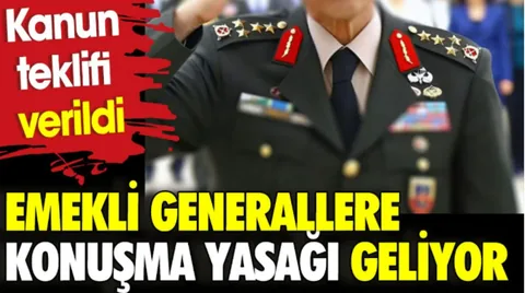 Emekli Komutanlara Medya Kısıtlaması Teklifi Meclis'e Sunuldu — haber görseli