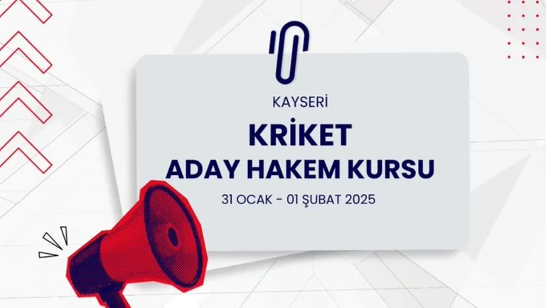Kayseri’de Kriket Aday Hakem Kursu Açılıyor — haber görseli