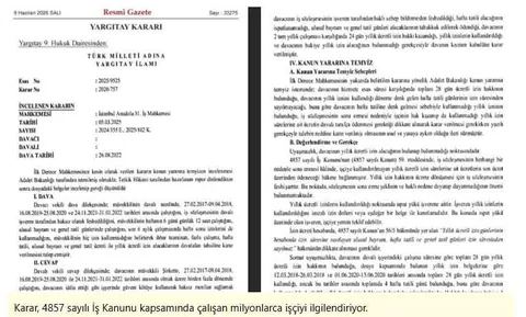 YARGITAY'dan Flaş YILLIK İZİN Kararı! Hafta Sonu Tatili Artık İzinden Düşülmeyecek — haber görseli