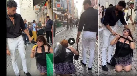 Beyoğlu'nda Rezalet: Kadına tasma takıp gezdirdi! İkisi de Tutuklandı — haber görseli