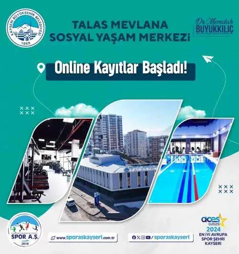 Talas Mevlana Sosyal Yaşam Merkezi’nde Kayıtlar Başladı — haber görseli