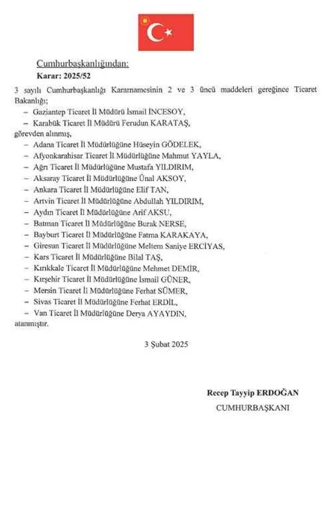 Atama kararları Resmi Gazete'de!  — haber görseli