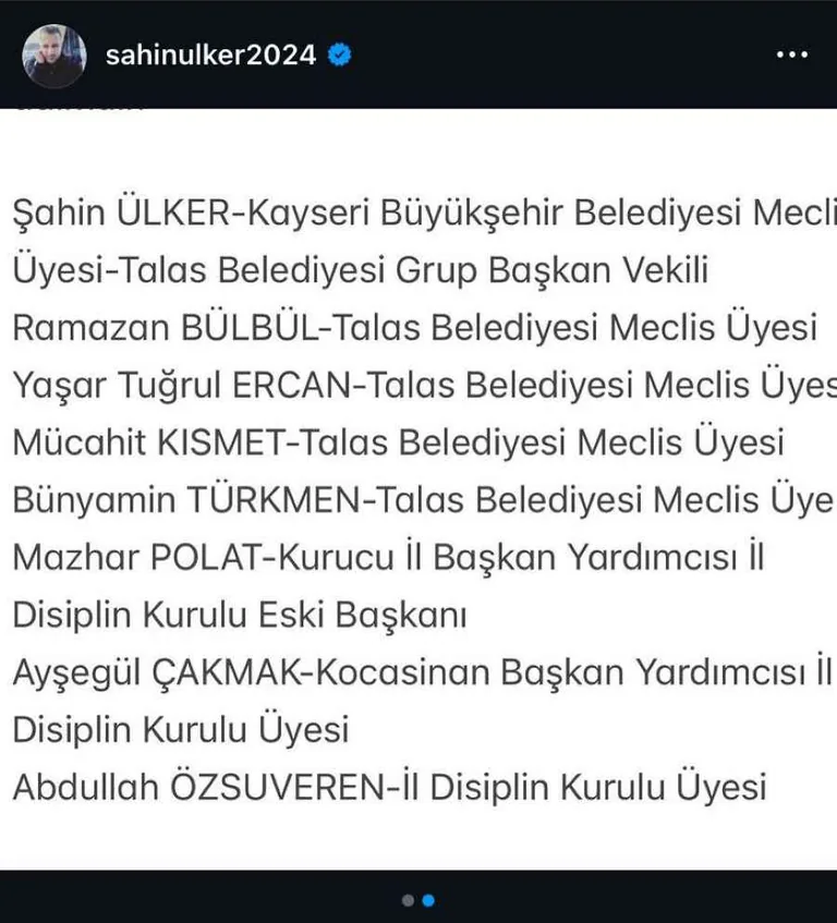 Belediye Meclis Üyesi Şahin Ülker İYİ Parti'den İstifa etti — haber görseli