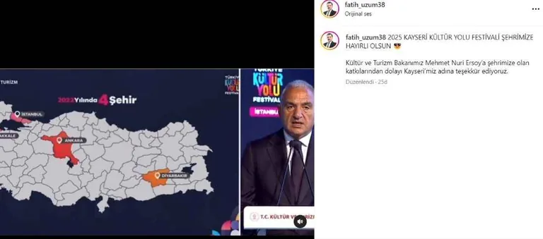 Kayseri, Kültür Yolu Festivali'ne Eklendi: 2025’te Şehrin Kültürel Zenginlikleri Öne Çıkacak — haber görseli