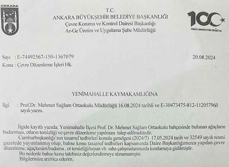 Ankara'da CHP'li Belediyelerden Milli Eğitim Okullarının Taleplerine Ret! — haber görseli