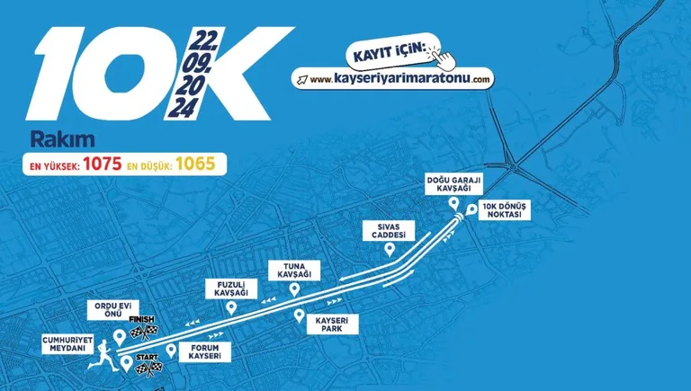4. Uluslararası Kayseri Yarı Maratonu Kayıtları Sürüyor — haber görseli