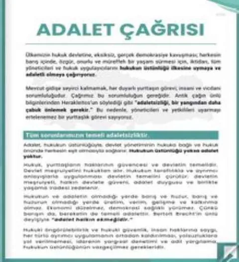AK Partili Eski Bakan ve Vekillerden ADALET ÇAĞRISI — haber görseli