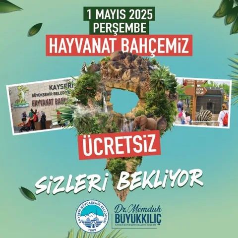 Kayseri Hayvanat Bahçesi 1 Mayıs’ta Ücretsiz!  — haber görseli