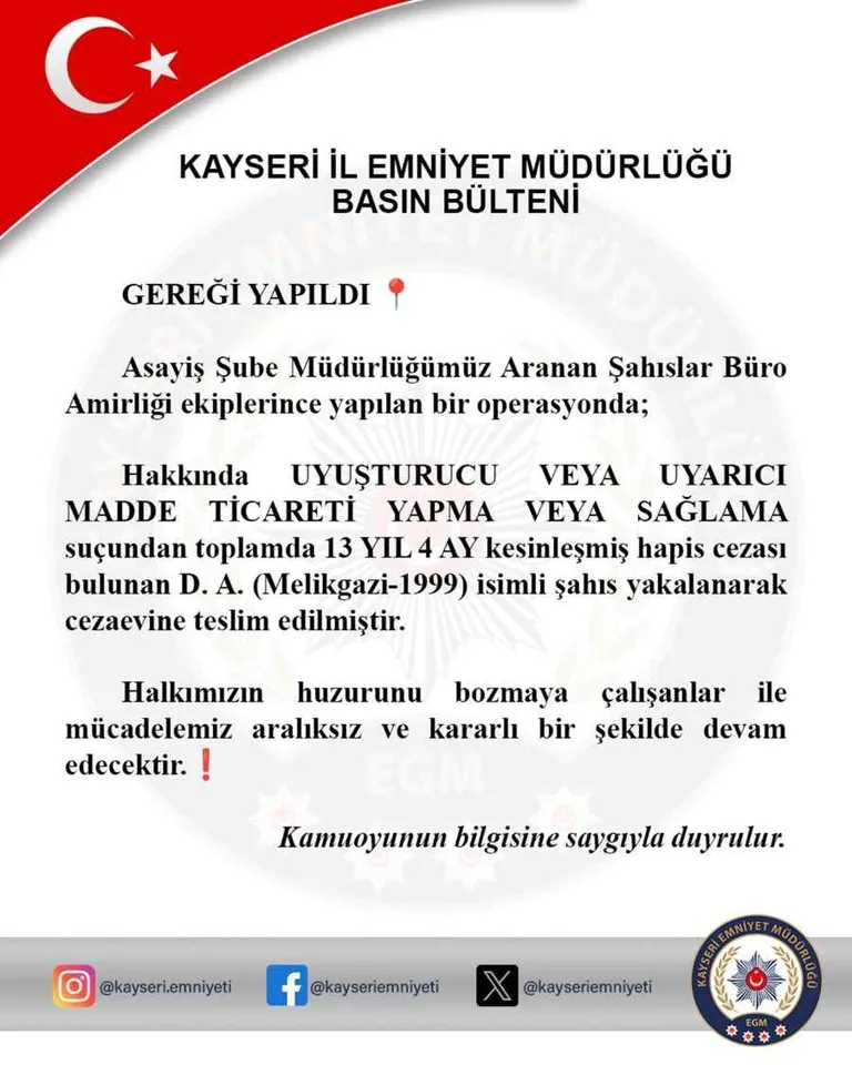 Uyuşturucu Ticaretinden 13 Yıl Hükümlü Kadın Şüpheli Yakalandı — haber görseli