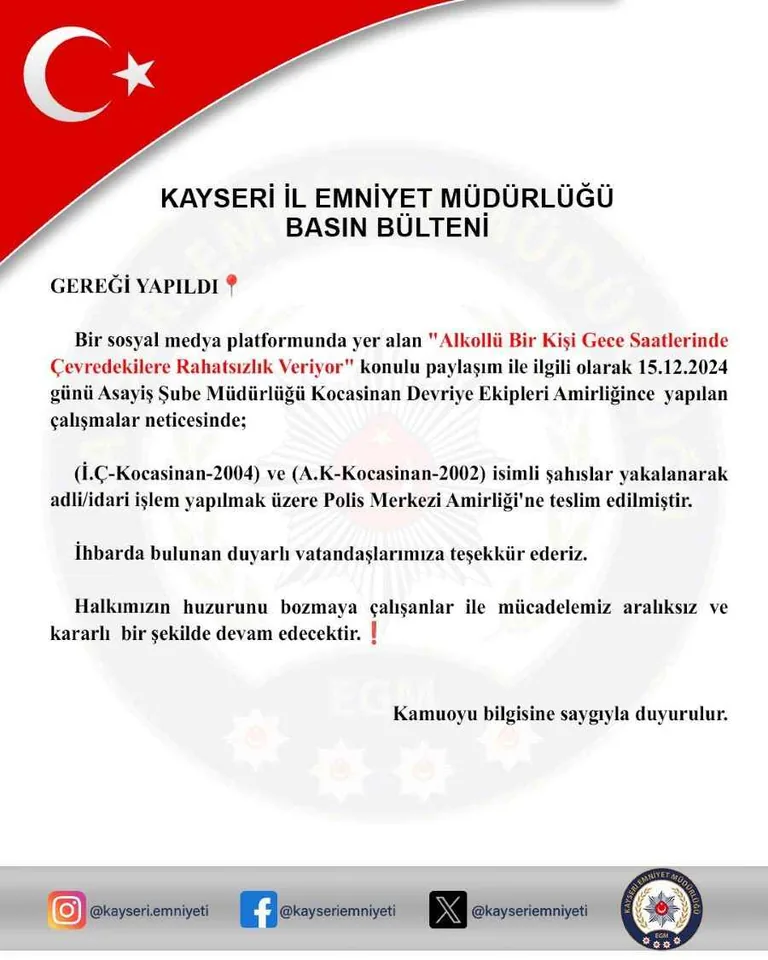 Alkollü Şahıslar Huzuru Bozdu, Emniyet Göz Açtırmadı — haber görseli