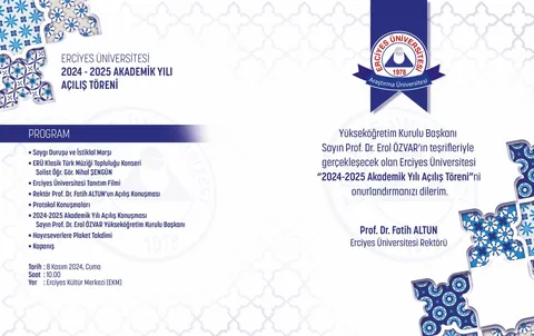YÖK Başkanı Prof. Dr. Özvar Kayseri’ye geliyor — haber görseli