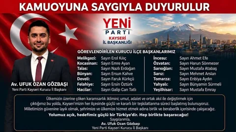 Kayseri'de Yeni Parti'nin İl ve İlçe Başkanları Belli Oldu! Kayseri Duysun Son Dakika — haber görseli