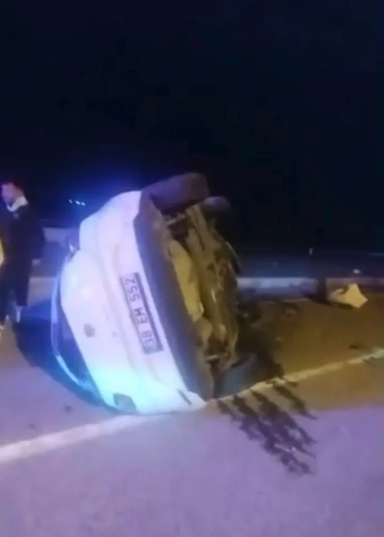 Bünyan'da Korkunç Kaza! Kontrolden Çıkan Otomobil Devrildi — haber görseli