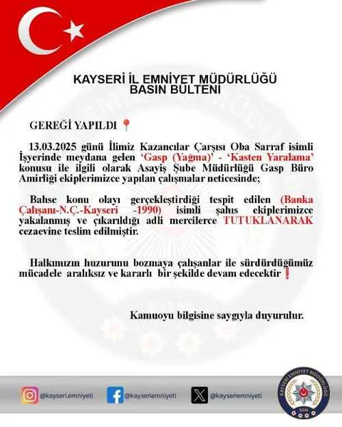 Sarraf Soygununda Flaş Gelişme! Altınları Çalmak İçin Kan Döktü: Banka Çalışanı Yakalandı — haber görseli