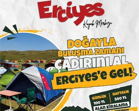 Erciyes Çadır Kamp Alanı doğaseverlerin kullanımına açılıyor — haber görseli