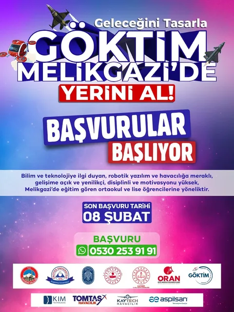 GÖKTİM Melikgazi İçin Kayıtlar Başladı — haber görseli