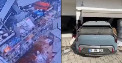 Muğla'da Kontrolden çıkan otomobil markete daldı! O anlar kamerada — haber görseli