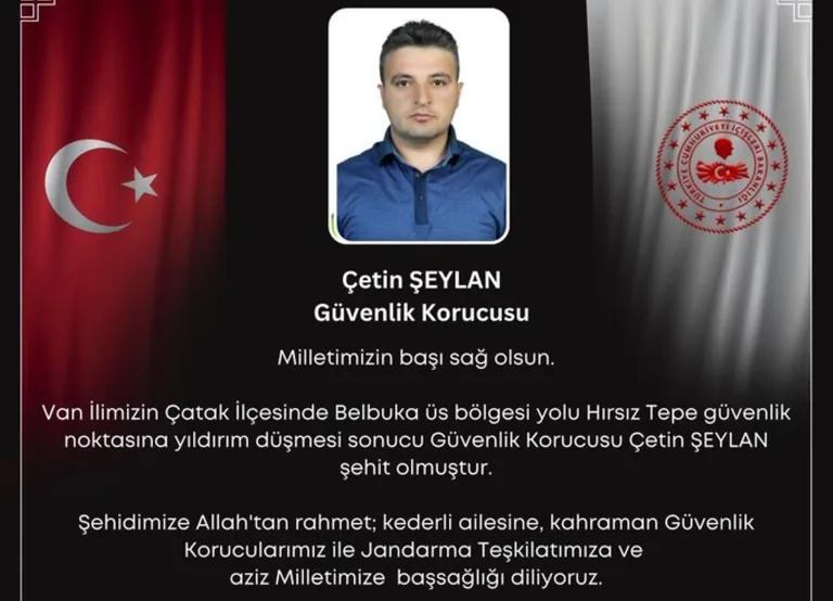 Van'da Yıldırım Düşmesi Sonucu 1 Korucu Şehit Oldu — haber görseli