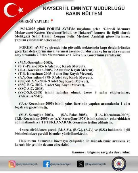 Forum AVM’de Dedektöre Takılan 9 Şahıs, 2 Polis ve 1 Güvenlik Görevlisini Yaraladı! Suç Makineleri Yakalandı — haber görseli