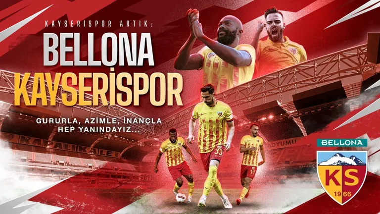 Kayserispor’un 2024-2025 Sezonunda Yeni İsim Sponsoru Bellona — haber görseli