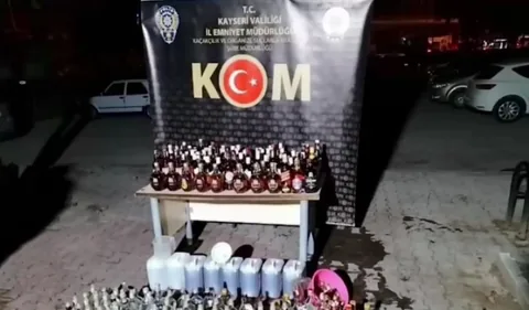 Kayseri'de Kaçak Alkol Şebekesine Büyük Darbe! 8 Adrese Eş Zamanlı Baskın 8 Gözaltı — haber görseli