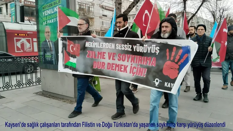 Kayseri’de sağlık çalışanlarından Filistin için ‘sessiz yürüyüş’ — haber görseli