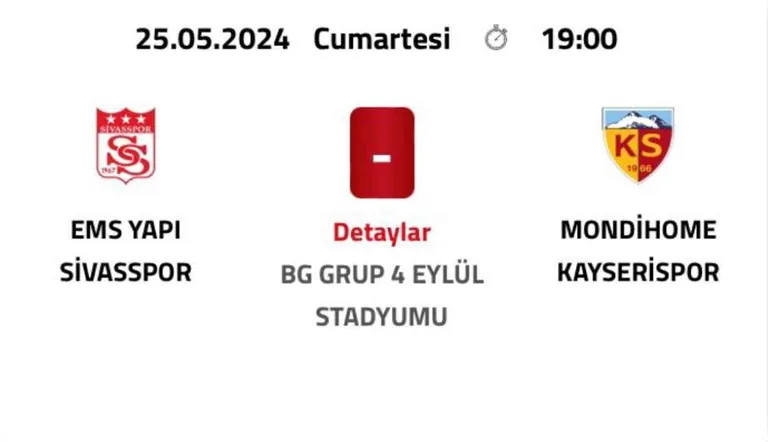 Sivasspor - Kayserispor maçı Cumartesi Günü Oynanacak — haber görseli