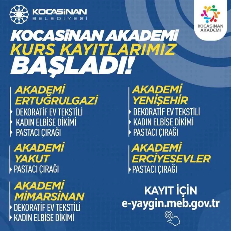 Kocasinan Akademi Yeni Dönem Kurs Kayıtları Başladı — haber görseli