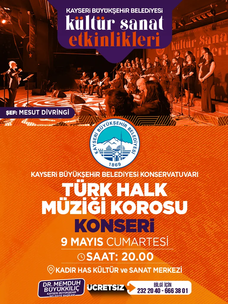 BÜYÜKŞEHİR KONSERVATUVARI’NDAN TÜRK HALK MÜZİĞİ KOROSU KONSERİ — haber görseli