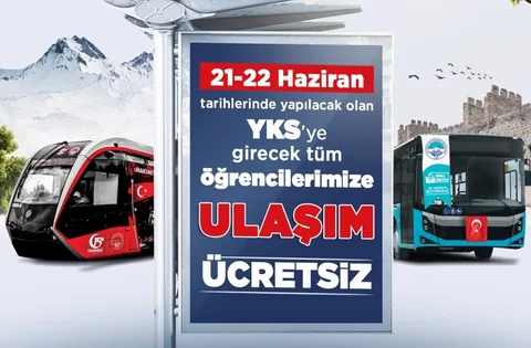 BAŞKAN BÜYÜKKILIÇ’TAN YKS ADAYLARINA “ÜCRETSİZ ULAŞIM” MÜJDESİ — haber görseli