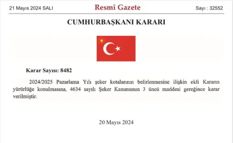Şekerde 2024-2025 Dönemi kotaları belli oldu — haber görseli