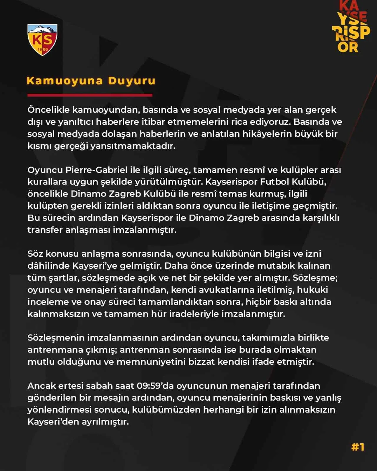 Kayserispor resti çekti! Pierre-Gabriel ve menajere dava — haber görseli