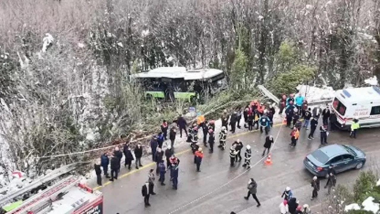 Kocaeli'de belediye otobüsü şarampole devrildi: 12 yaralı — haber görseli