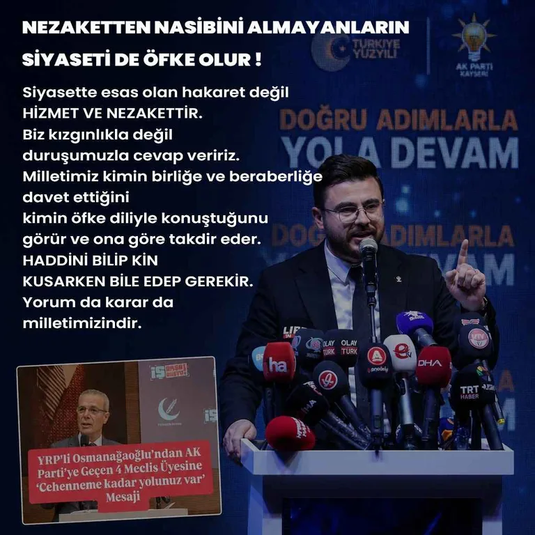 AK Parti İl Başkanı Okandan’dan YRP’li Osmanağaoğlu’na Cevap Gecikmedi — haber görseli