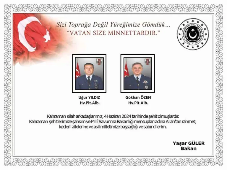 Kayseri'de Düşen Eğitim Uçağında Şehit Pilotlarımızın Kimlikleri Belli Oldu — haber görseli