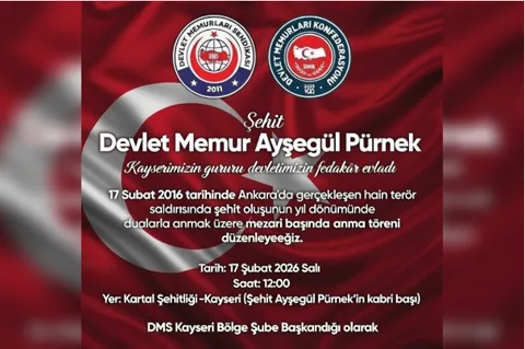 Şehit Ayşegül Pürnek Kabri Başında Anılacak: "Kayseri’nin İlk Kadın Şehidini Unutmadık!" — haber görseli