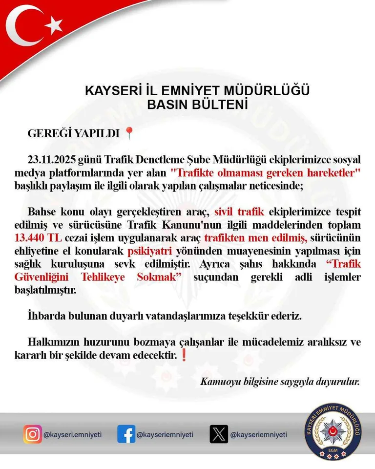 Trafikte Şov Yapan Motosiklet Sürücüsüne Soğuk Duş! Ceza Üstüne Ceza — haber görseli