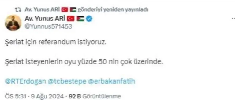 ŞERİAT İsteyen Yeniden Refah Partisi İlçe başkanı, görevden alındı — haber görseli