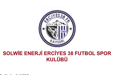 Kayseri’nin 3. Lig takımının adı Solwie Enerji Erciyes 38 FK oldu — haber görseli