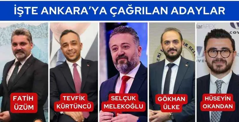 Kayseri Kongresi Öncesi İl Başkan Adayları Ankara'ya Çağrıldı! İşte Ankara'ya Çağrılan Adaylar — haber görseli