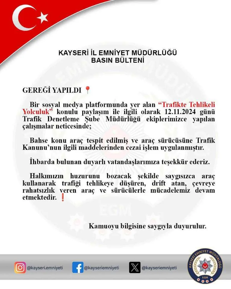 Trafikte Şov Yapayım Derken Cezayı Yedi — haber görseli