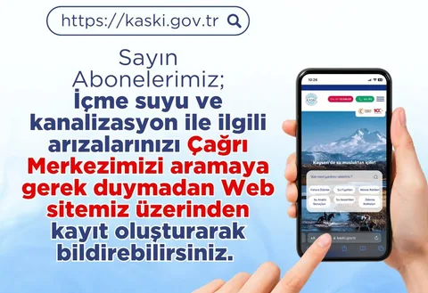 KASKİ’DEN ABONELERİNE YENİ KOLAYLIK! Web Üzerinden Arıza Başvurusu — haber görseli